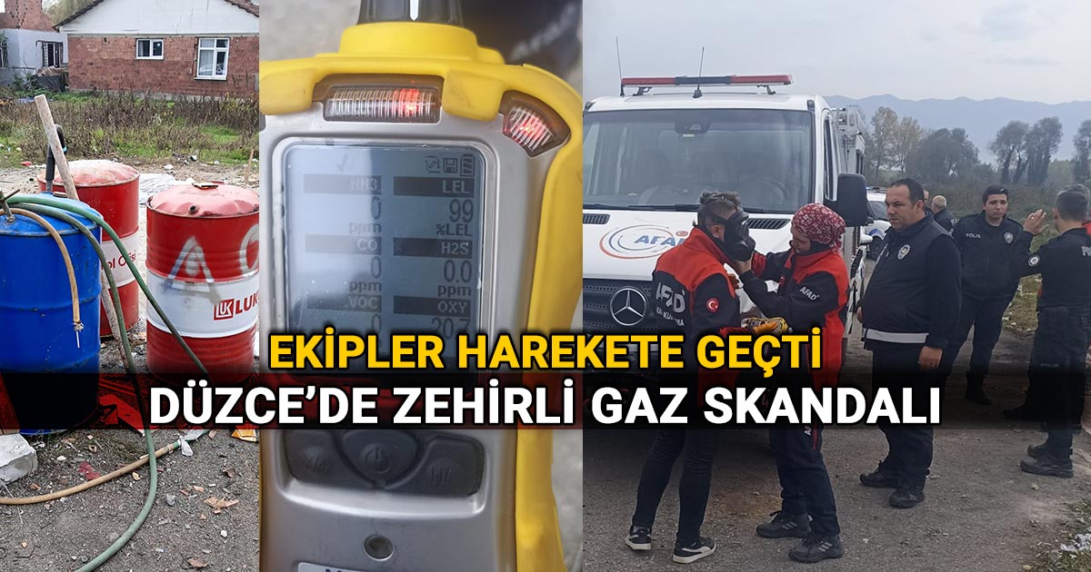 Düzce'de zehirli gaz paniği: Ekipler harekete geçti - Asetilen Gazı