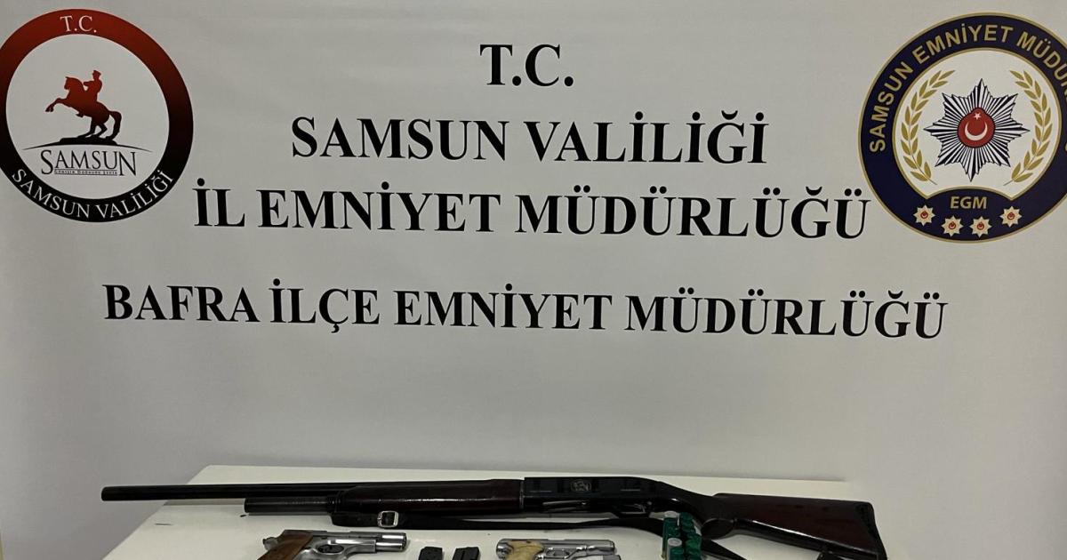 samsun bafrada silah kacakciligi yapan 1 kisi yakalandi auK8G923.jpg