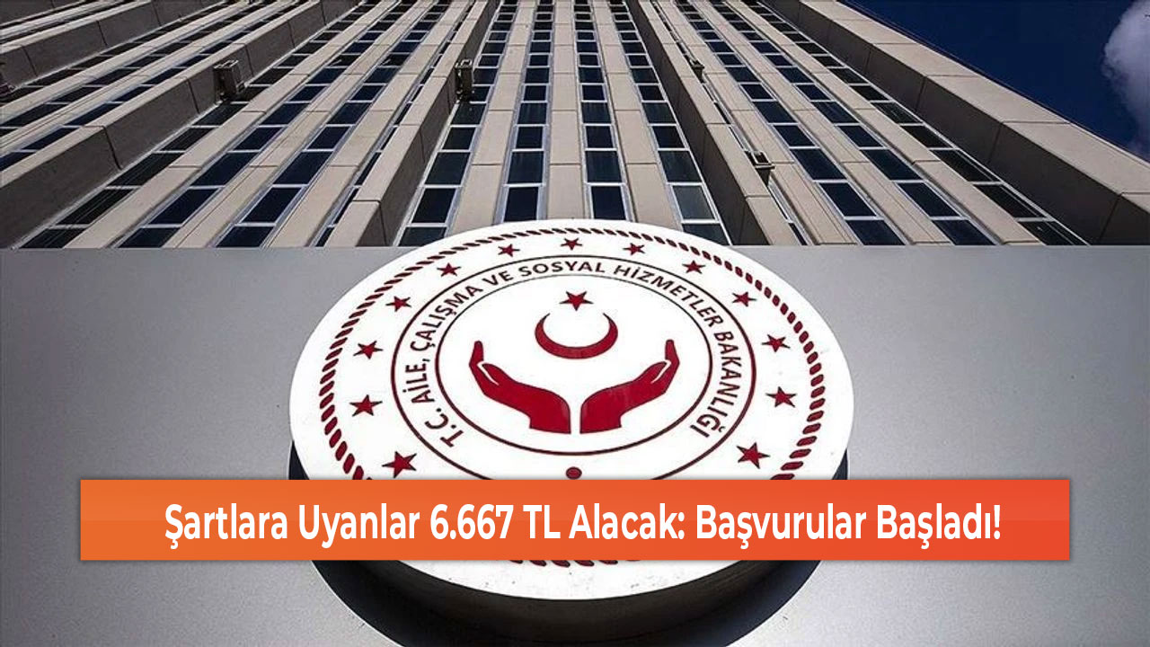 Şartlara Uyanlar 6.667 TL Alacak Başvurular Başladı