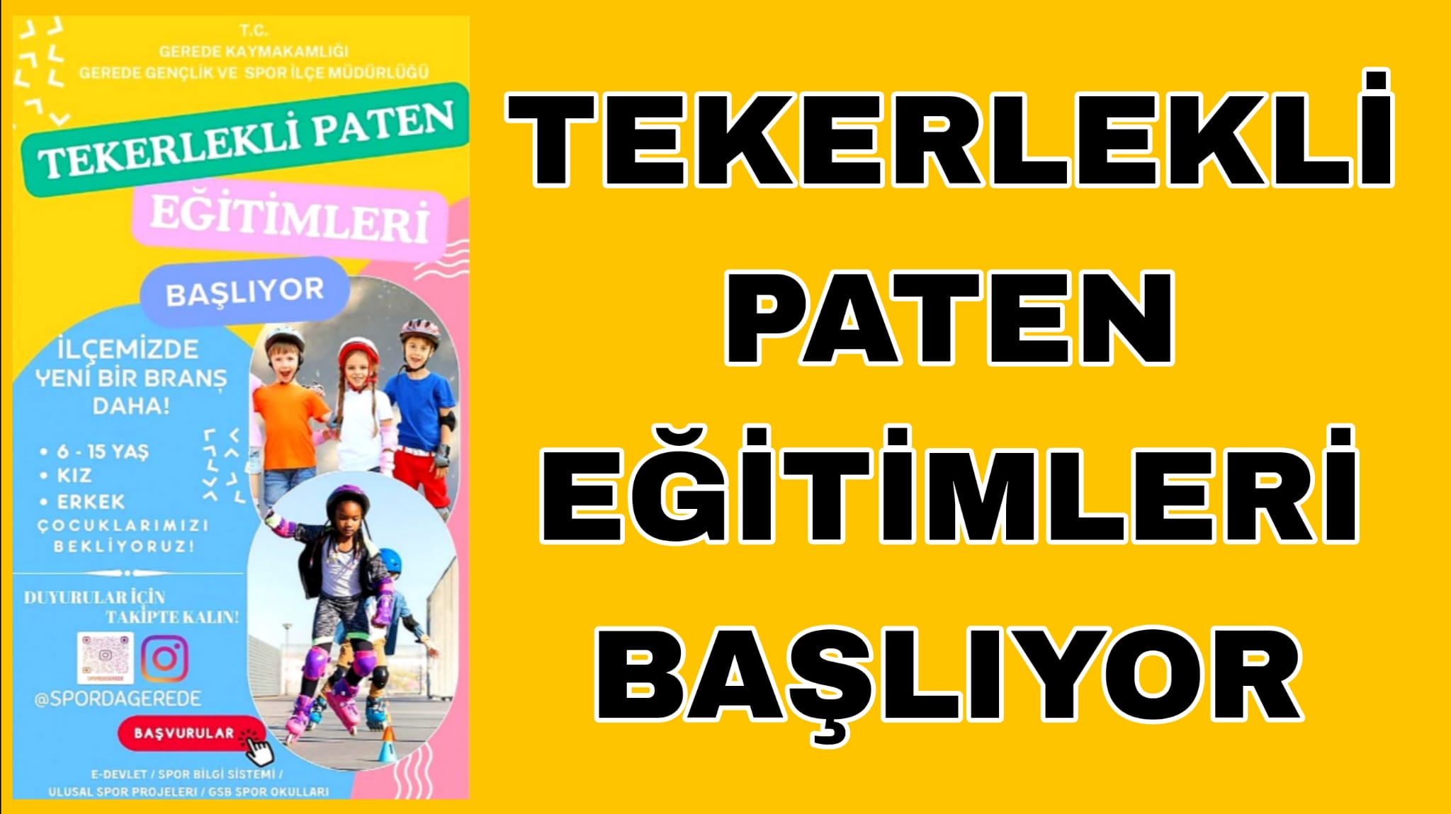 Tekerlekli Paten Eğitimleri Başlıyor