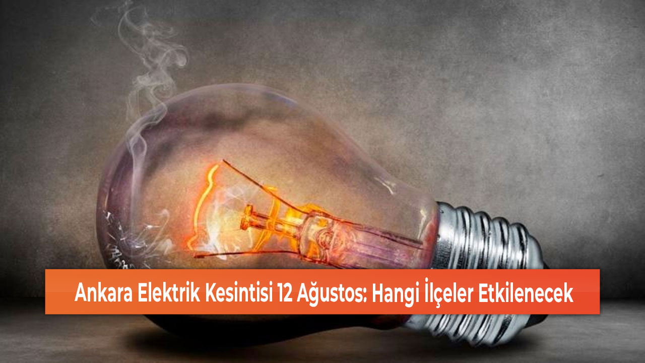 Ankara Elektrik Kesintisi 12 Ağustos Hangi İlçeler Etkilenecek