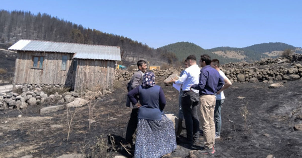 Gerede Kızılcahamam Yangınında 13 Yayla Evi ve 1 Cami Kül Oldu