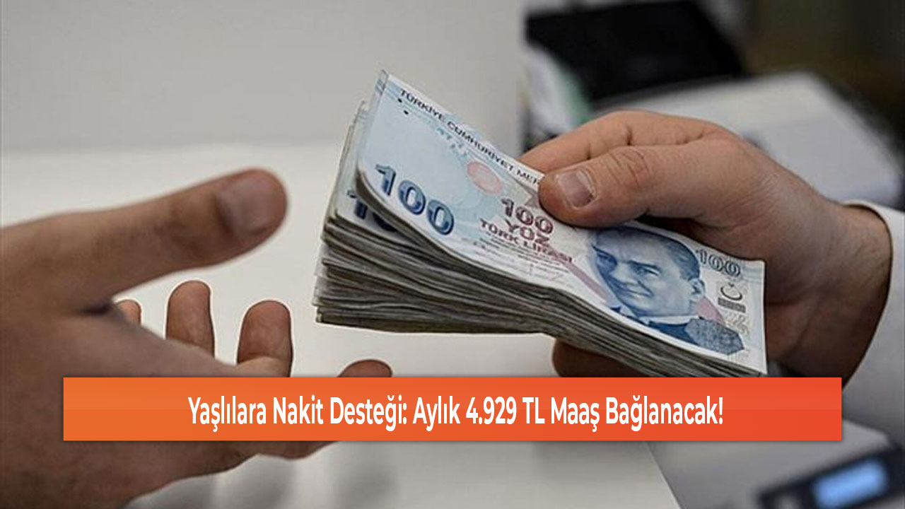 Yaşlılara Nakit Desteği Aylık 4.929 TL Maaş Bağlanacak