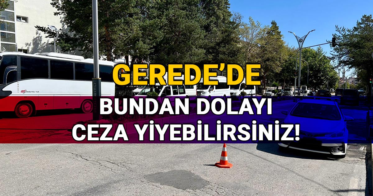 Gerede'de Bundan Dolayı Ceza Yiyebilirsiniz