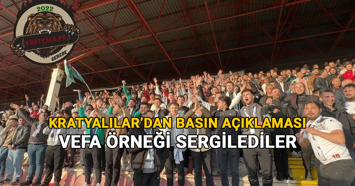 Kratyalılar'dan Basın Açıklaması: Vefa Örneği Sergilediler