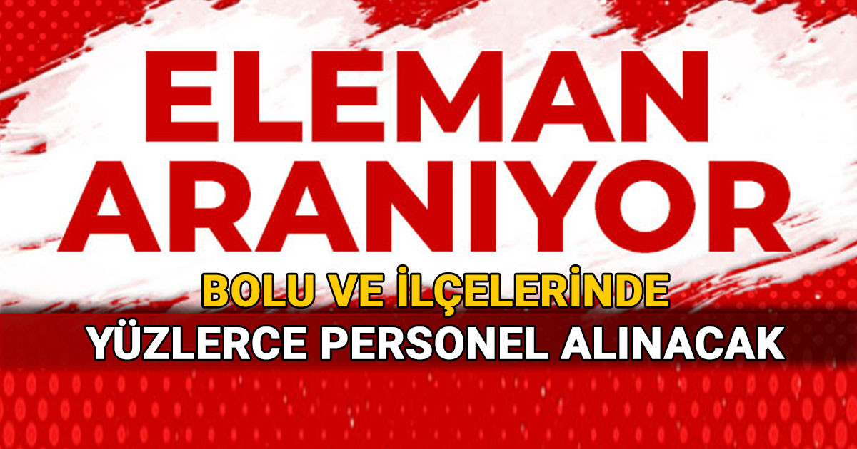 Bolu ve ilçelerinde yüzlerce personel alınacak