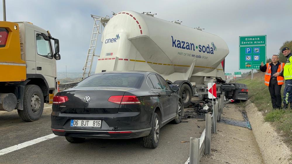 Bolu'da Karşı Şeride Geçen Tanker Dehşet Saçtı!