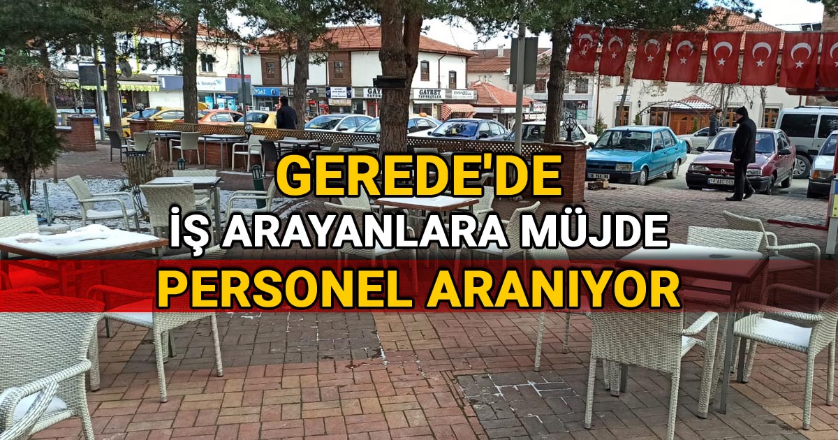 Gerede'de İş Arayanlara Müjde Personel Aranıyor