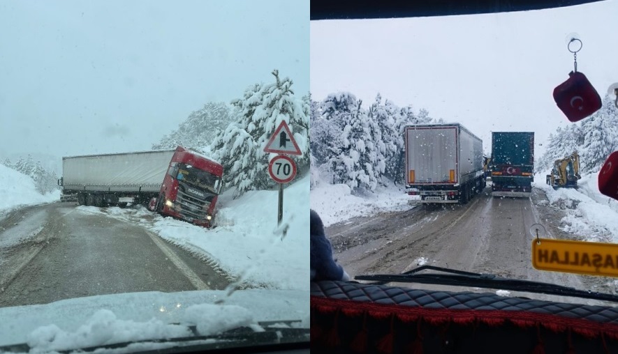 Göynük'te Kayan Tır