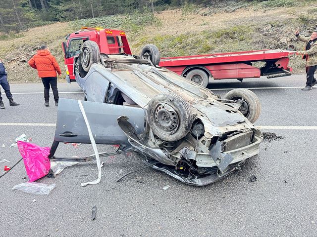 2 Gerede Aktaş Köyü'nde Feci Kaza