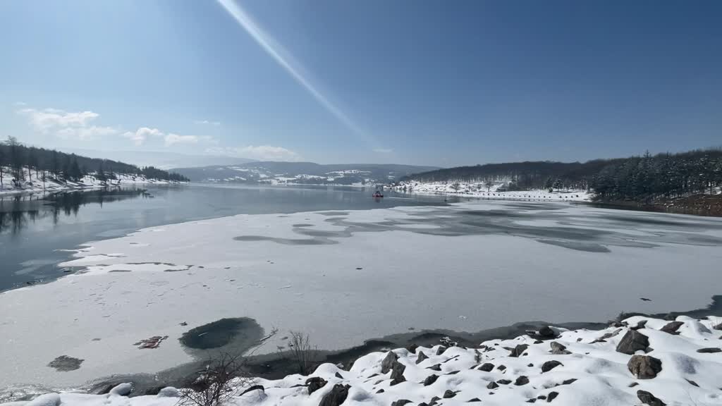 Bolu'nun içme suyu kaynağı Gölköy Barajı'nda su seviyesi tam doluluğa ulaştı