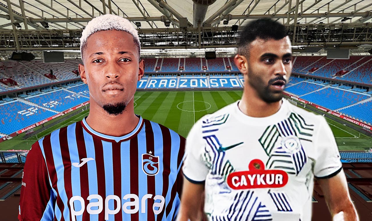 Trabzonspor Rizespor Maçı Simon Banze ve Rachid Ghezzal Trabzonspor - Çaykur Rizezpor Ziraat Türkiye Kupası ZTK