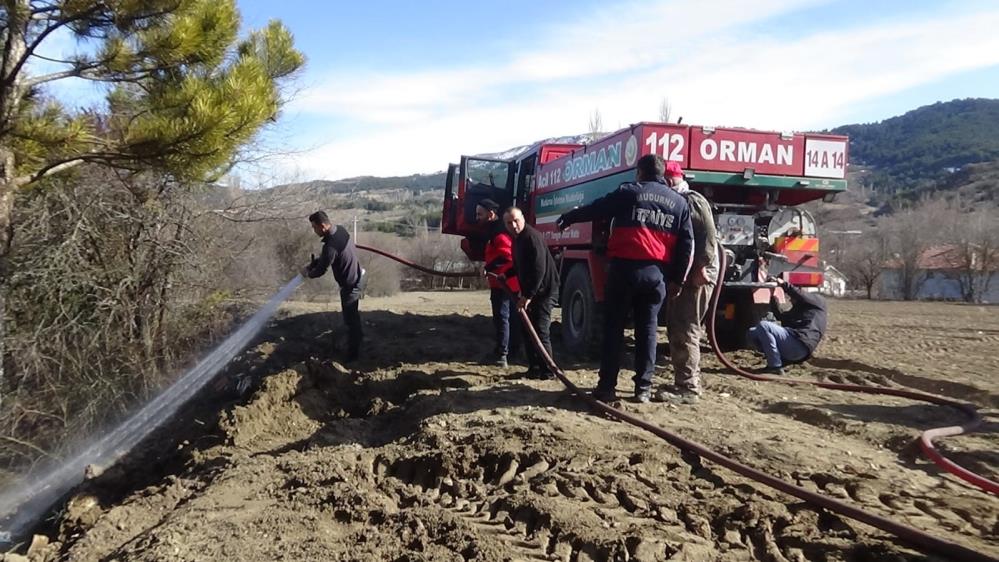 Bolu'da Başlayana Yangın Hızla Çevreye Sıçradı! 1